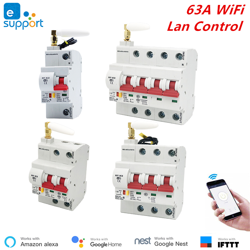 Smart Home Elements - 63A eWelink WiFi قاطع الدائرة الذكية