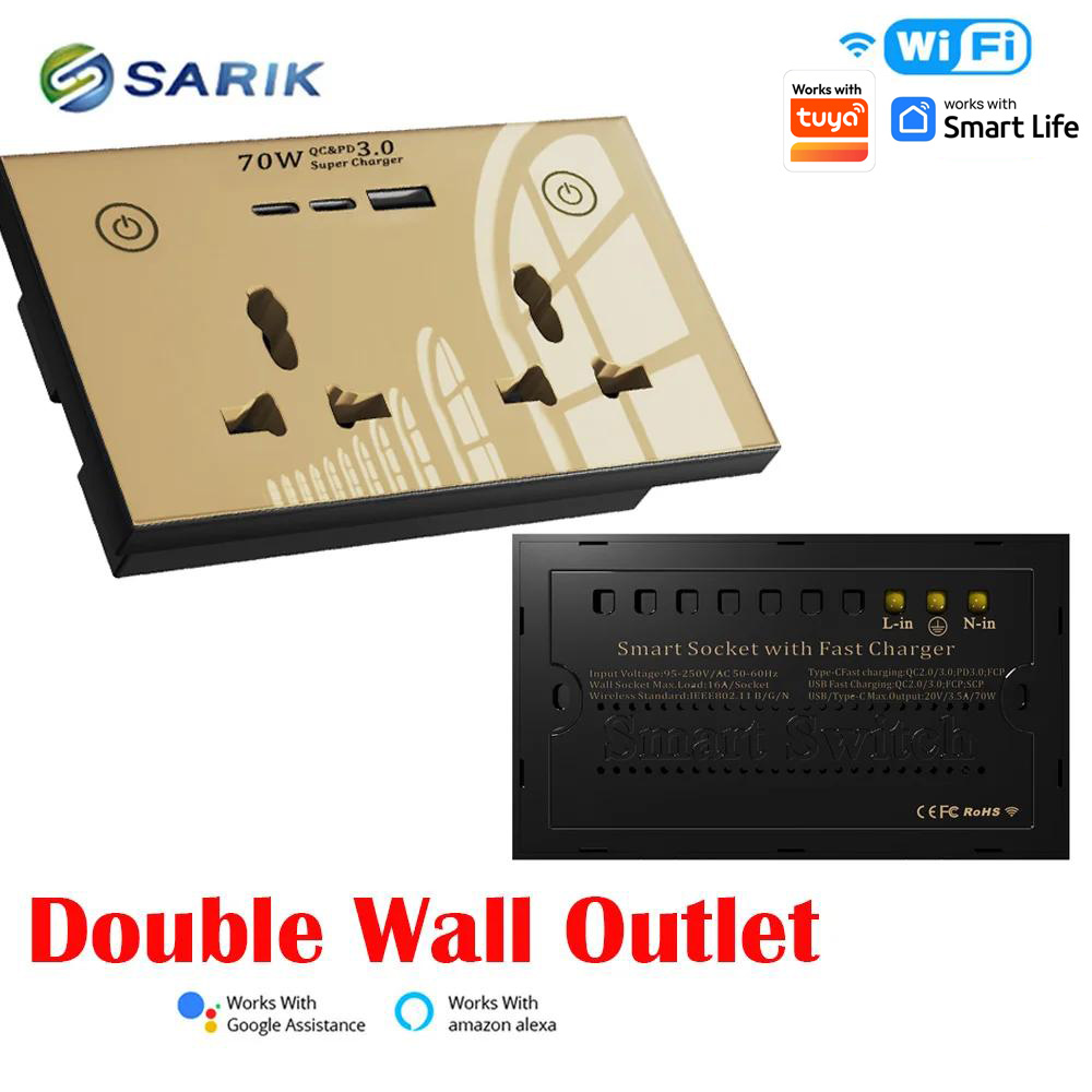 Smart Home Touchscreen Control Panel - مقبس حائط ذكي للمنزل يعمل بالواي