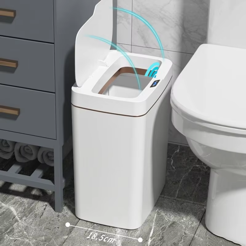 Smart Home Elements - سلة مهملات ذكية ضيقة للحمام سعة