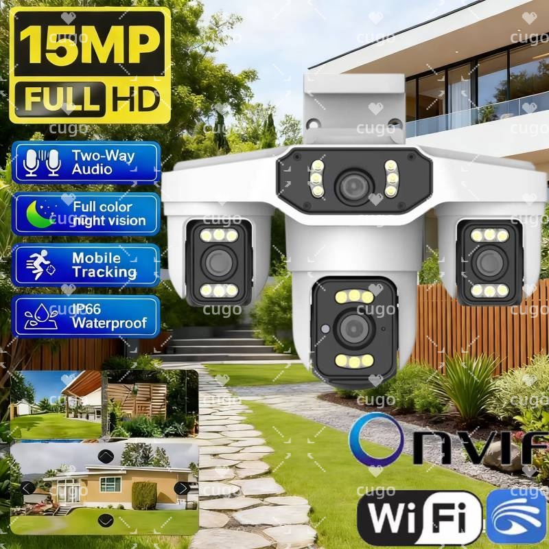 Smart Home Os - كاميرا IP لاسلكية بدقة 15 ميجابكسل