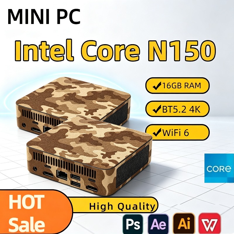Smart Home For Pc - كمبيوتر مصغر مدمج بمعالج إنتل N150،