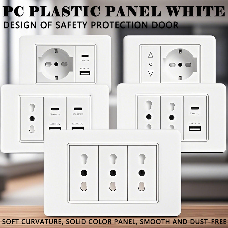 Smart Home For Pc - 118 قطعة مقبس لوحة بلاستيكية USB