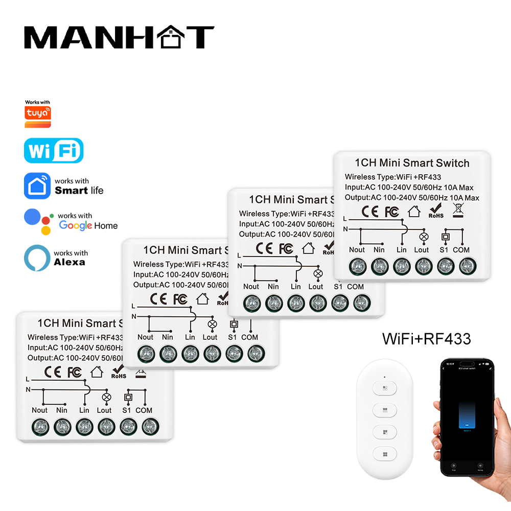 Smart Home Web - مفتاح ذكي صغير 10 أمبير يعمل
