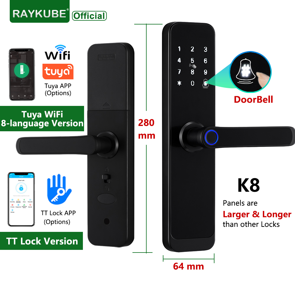 Smart Home Imou - RAYKUBE K8 قفل الباب الذكي TTlock