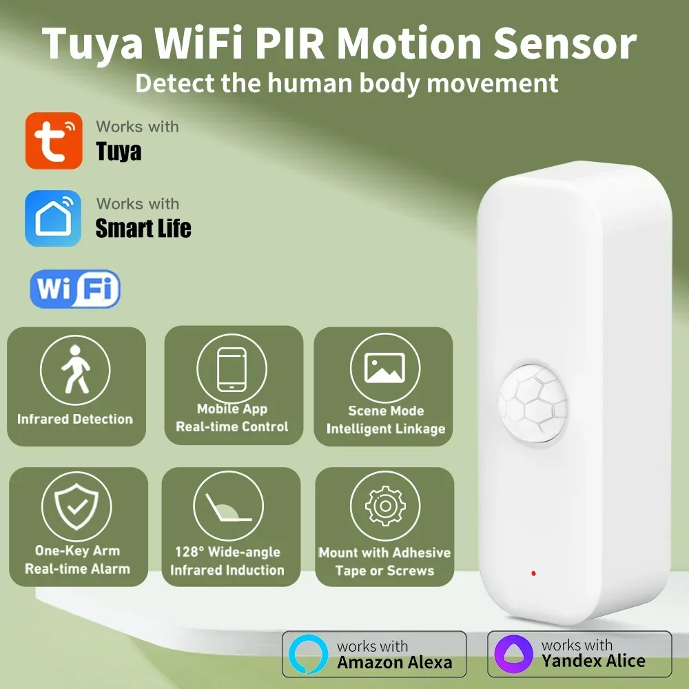Smart Home Web - Tuya WiFi محس حركة PIR الذكية