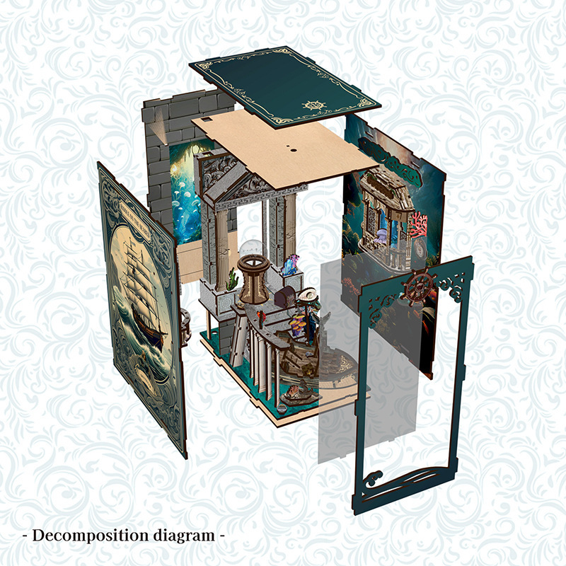 رف كتب خشبي ثلاثي الأبعاد للتر - مراجعة Smart Home Decor وسعره