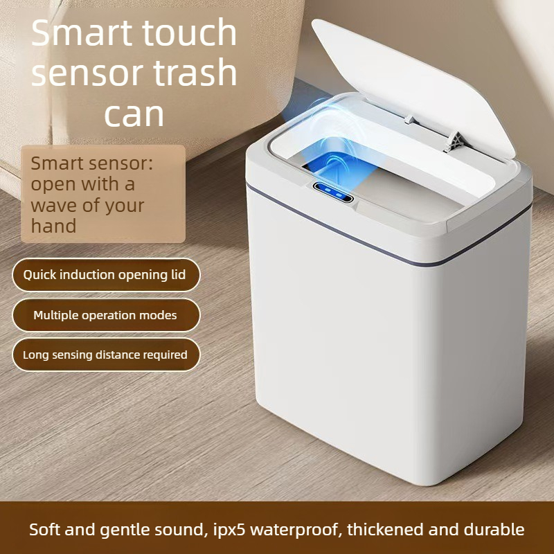 سلة مهملات ذكية بيضاء بدون لمس - مراجعة Smart Home Elements وسعره