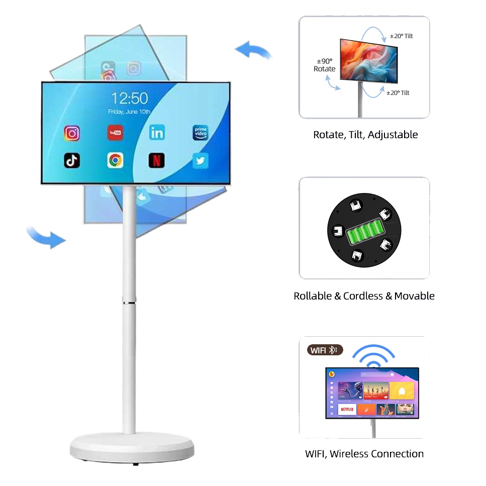 تلفزيون ذكي متحرك 21.5 بوصة مع - مراجعة Smart Home For Pc وسعره