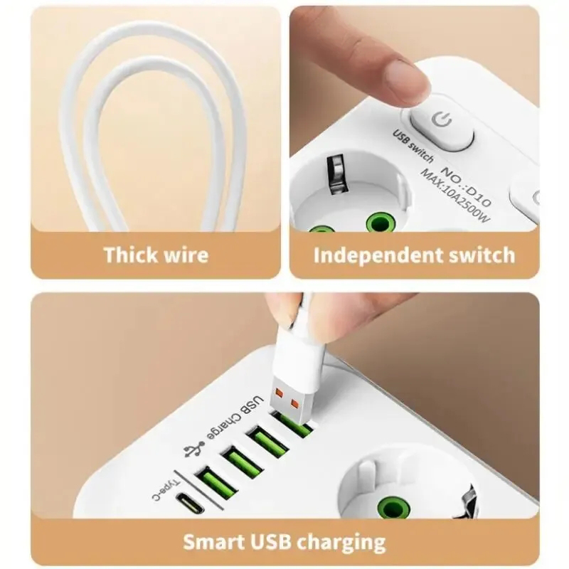 شريط طاقة ذكي بـ 6 مقابس وكابل - مراجعة Smart Power Strip وسعره