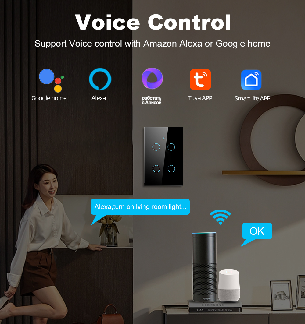 مفتاح إضاءة ذكي يعمل باللمس بت - مراجعة Smart Home Touchscreen Control Panel وسعره