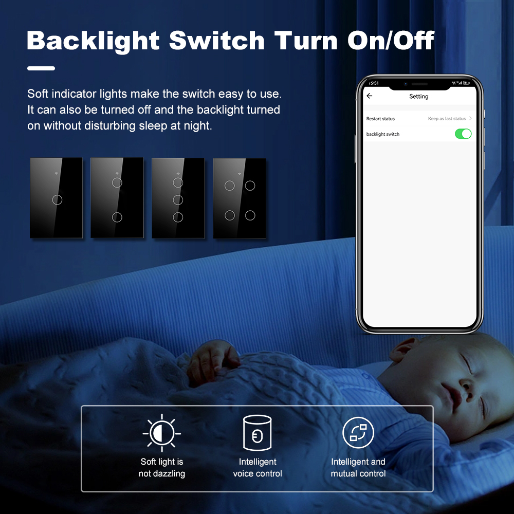 مفتاح إضاءة ذكي يعمل باللمس بت - مراجعة Smart Home Touchscreen Control Panel وسعره