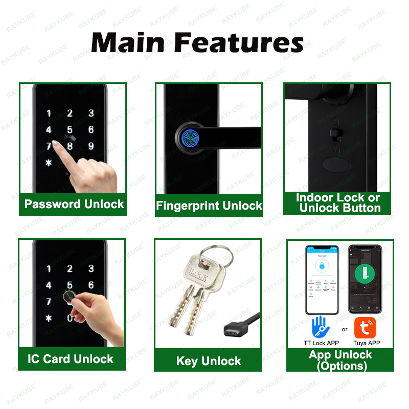 RAYKUBE K8 قفل الباب الذكي TTl - مراجعة Smart Home Imou وسعره