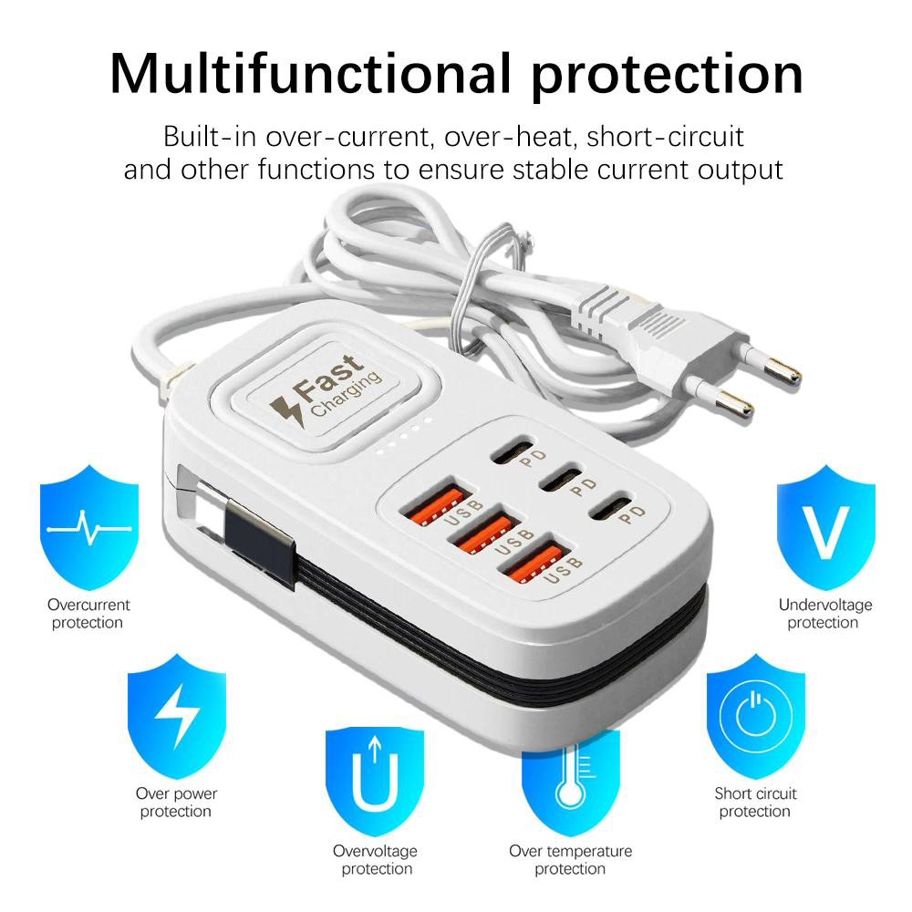شاحن USB سريع بـ 6 منافذ مع مح - مراجعة Smart Power Strip وسعره