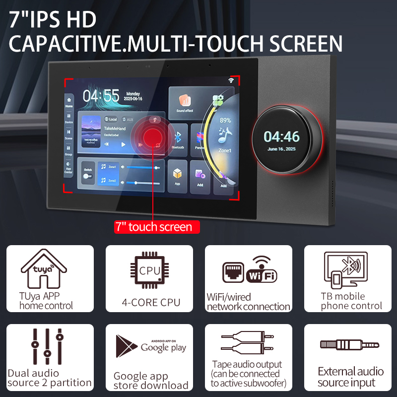 مضخم صوت ذكي للمنزل مع شاشة لم - مراجعة Smart Home Touchscreen Control Panel وسعره